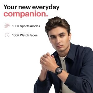 Noise Twist Round dial Smart Watch with Bluetooth Calling, 1.38″ TFT Display, up-to 7 Days Battery, 100+ Watch Faces, IP68, Heart Rate Monitor, Sleep Tracking (Jet Black)