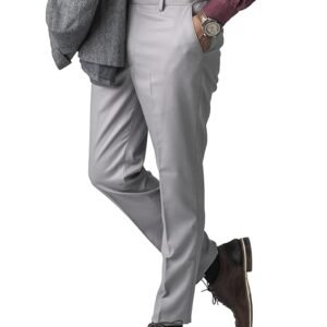 Jack and Jini Formal Pant with Expandable Waist for Men. Regular Fit, Flat Front, Premium Lycra Fabric for Office, Party and Casual Wear