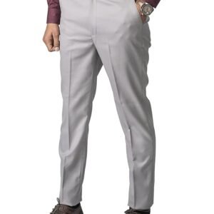 Jack and Jini Formal Pant with Expandable Waist for Men. Regular Fit, Flat Front, Premium Lycra Fabric for Office, Party and Casual Wear