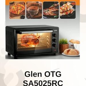 Glen Multi-Function OTG for Kitchen 25 Litre, 1700W, Oven Toaster Griller with 6 Heating Modes, Rotisserie, Convection Fan, Temperature Control, Bake, Grill & Toast, Oven for Baking -Black (SA5025RC)