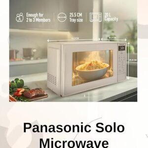 Panasonic 20L Solo Microwave Oven (NN-ST26JMFDG, Silver, 51 Auto Menus)
