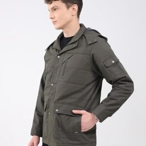 Monte Carlo Men’s Regular Fit Solid Hooded Neck Full Sleeve Winter Jacket | Stylish Warm Design | Soft Comfortable Fabric | Trendy Winter Outerwear for Men