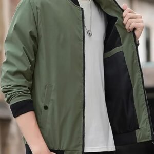 GLASGO Men’s Casual Bomber Jacket ||Lightweight Zip-Up, Modern Fit, Versatile Winter Warm Stylish – Fall Outerwear