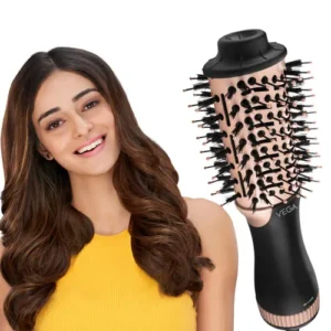 Vega LitStyle L3 Volumizer Hair Dryer Brush with 3 Heat and 2 Speed Settings, 360 Degree Airflow Vent, 3 in 1 Compact Hot Air Brush, Tourmaline Ceramic Coated Barrel (VHSD-03)
