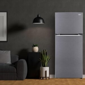 LG Smart Choice, 322 L, 3 Star, Frost-Free Smart Inverter Double Door Refrigerator (GL-S342SDSX, Dazzle Steel, Convertible with Express Freeze)