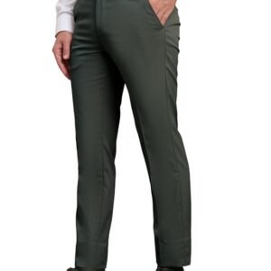 SaintX Men’s Premium Stretchable Formal Trouser with Techno Flex Waistband | Slim Fit Pants | Italian Design | Office Wear/Executive Wear
