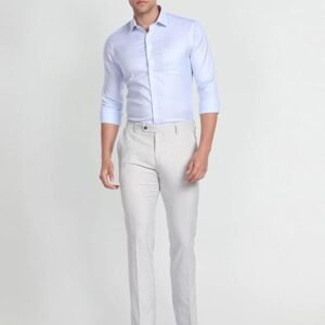 Arrow Men’s Heathered Regular Fit Polyester Formal Trouser