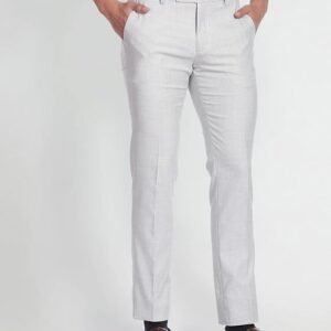 Arrow Men’s Heathered Regular Fit Polyester Formal Trouser