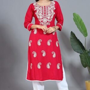 DARIKA Cotton Kurti for Women Hand Embroidery Kurti Colour in Plus Size & Small Size.