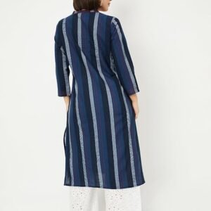 Max Women’s Cotton Regular Fit Striped Regular Kurta
