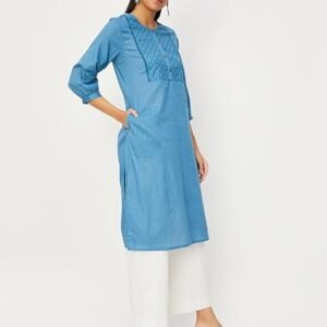 Max Women’s Cotton Blend Regular Fit Casual Kurta