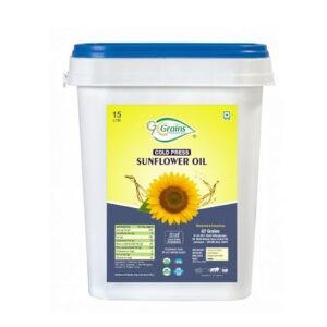 Organic Sunflower Oil (15 Ltr)|| Cold Pressed | Wood Pressed Sunflower Cooking Oil | Pure & Unrefined Kachi Ghani Ka Sudh Surajmukhi Ka Tel | Healthy & Nutritious | By G7 Grains